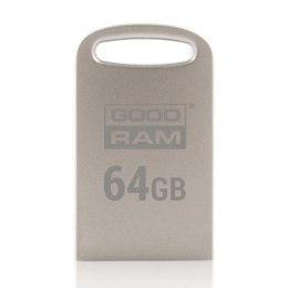 Goodram USB flash disk, USB 3.0, 64GB, UPO3, srebrny, UPO3-0640S0R11, USB A, z oczkiem na brelok
