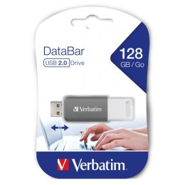 Verbatim USB flash disk, USB 2.0, 128GB, DataBar, szary, 49456, do archiwizacji danych