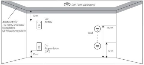 Czujnik czadu i gazu ziemnego 2w1 Eura CGD-50A2