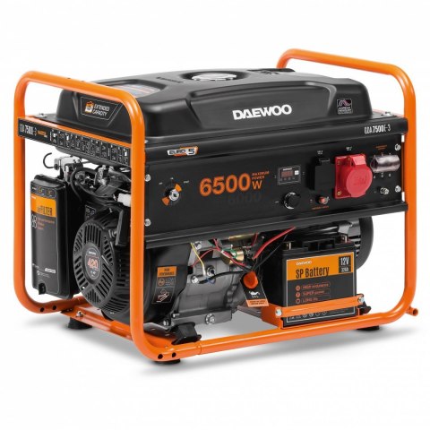 ZESTAW AGREGAT PRĄDOTWÓRCZY DAEWOO GDA 7500E-3 6.5kW + 2x GENERATOR OIL SAE 10W-30 DWO 600