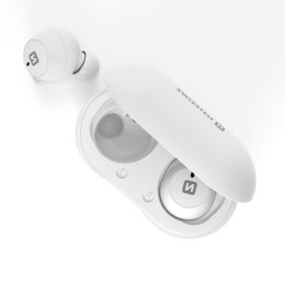 Swissten TWS Stonebuds, słuchawki bezprzewodowe, biała, 2.0, bluetooth