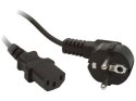 KABEL ZASILAJĄCY CEE 7/7 IEC 320 C13 1.8M WTYCZKA KĄTOWA Lanberg