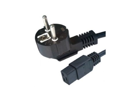 KABEL ZASILAJĄCY (SERWEROWY) CEE 7/7 IEC 320 C19 16A 1.8M WTYCZKA KĄTOWA VDE Lanberg