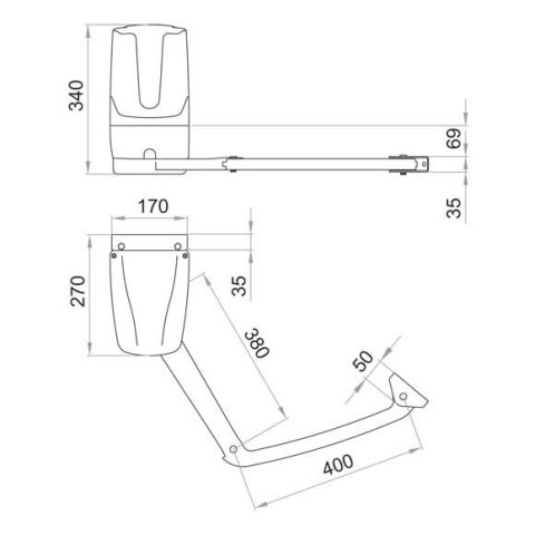 Zestaw DEA KIT GEKO do 4m bramy dwuskrzydłowej
