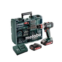 METABO WIERATRKO-WKRĘTARKA 18V 50Nm 2x2,0Ah BS 18 L QUICK SET + 74 AKCESORIA 2x2,0Ah