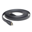 Kabel HDMI-HDMI v2.0 3D TV High Speed Ethernet 1M płaski (pozłacane końcówki)