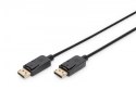 Kabel połączeniowy DisplayPort z zatrzaskami 1080p 60Hz FHD Typ DP/DP M/M 10m Czarny