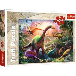 Puzzle 100 elementów, Świat dinozaurów