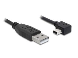 Kabel USB 2.0 AM -> USB mini 5PIN kątowy 5m