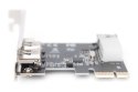 Karta (Kontroler) Firewire (400) PCI Exp., 2xZew. 1xZew.(Mini) IEEE1394a 6pin+Mini,Low Profile,VT6308P