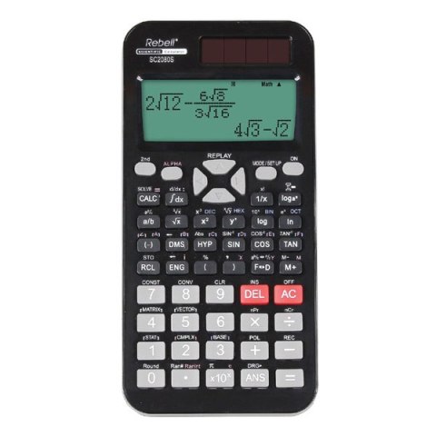 Rebell Kalkulator RE-SC2080S, czarna, naukowy, wyświetlacz LCD