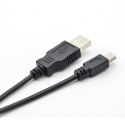 Kabel USB - Mini USB 1m. czarny