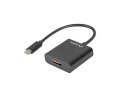 Adapter USB CM - HDMI F 15cm czarny