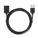 Kabel USB AM-AF 1.8 m przedłużacz czarny