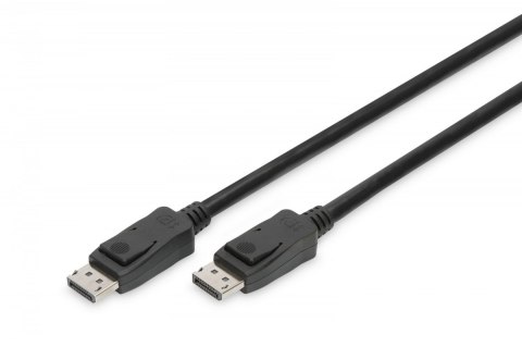 Kabel połączeniowy DisplayPort z zatrzaskami 8K 30Hz UHD Typ DP/DP M/M czarny 2m