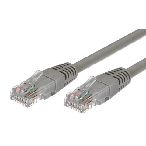 Kabel Patchcord miedziany kat.5e RJ45 UTP 3m. szary