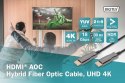 Kabel połączeniowy hybrydowy AOC HDMI 2.0 Premium HighSpeed 4K/60Hz UHD HDMI A/HDMI A M/M czarny 15m