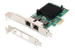 Karta sieciowa przewodowa PCI Express 2x RJ45 Gigabit 10/100/1000Mbps Low Profile