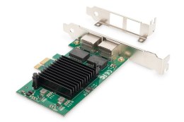 Karta sieciowa przewodowa PCI Express 2x RJ45 Gigabit 10/100/1000Mbps Low Profile