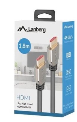 Kabel HDMI M/M V2.1 1.8M 8K 60Hz czarny