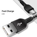 Kabel USB C Fast Charge 2.4A MCE471 Czarny
