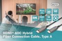 Kabel połączeniowy hybrydowy AOC HDMI 2.1 Ultra High Speed 8K/60Hz UHD HDMI A/HDMI A M/M 15m Czarny