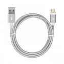 Kabel magnetyczny MicroUSB - USB srebrny 1 m