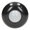 PIR motion sensor 230V 50Hz, 6m, max. 1200W, czarny, ORNO, 360°, IP20, podczerwień