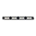 Patch panel RACK | 24 porty | kat.6 UTP | Czarny