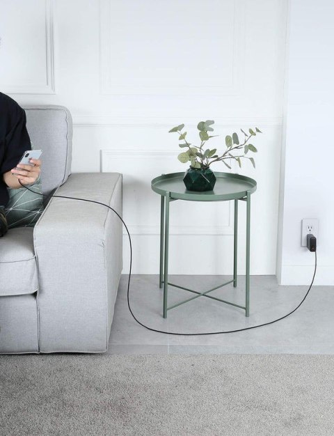 CB-CL03 kabel Lightning - USB-C 2m MFi Apple USB-PD nylonowy oplot czarny