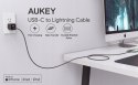 CB-CL03 Black nylonowy kabel Lightning-USB C | USB Power Delivery USB-PD | 2m | certyfikat MFi Apple