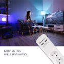 Listwa antyprzepięciowa | 8 gniazd | 2xUSB | 1.8m | Biała