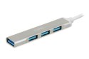 HUB 4-PORTOWY USB3.0 + USB 2.0, SLIM