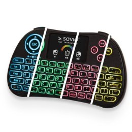 Podświetlana mini klawiatura bezprzewodowa RGB TV Box, Smart TV, konsole, PC, KW-03