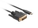 Kabel USB-C(M)->DVI-D(24+1)(M) 1M czarny