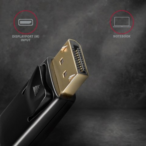 RVD-HI14C2 Adapter aktywny DisplayPort -> HDMI 1.4, 4K/30Hz, kabel 1,8m