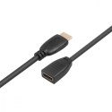 Kabel HDMI v2.0 F-M pozłacany 3m przedłużacz