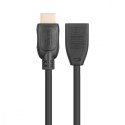 Kabel HDMI v2.0 F-M pozłacany 3m przedłużacz