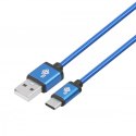 Kabel USB-USB C 1.5m niebieski sznurek premium