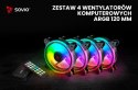 Wentylator FAN-01 4-pack 120mm ARGB wraz kontrolerem oraz pilotem