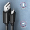 BUCM-AM10TB Kabel Twister USB-C - USB-A, 0,6m, USB 2.0, 2.4A, ALU, PVC Czarny