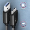 BUMM3-AM10AB Kabel Micro-B USB USB-A 3.2 Gen 1, 1m, 3A, ALU, PVC Czarny