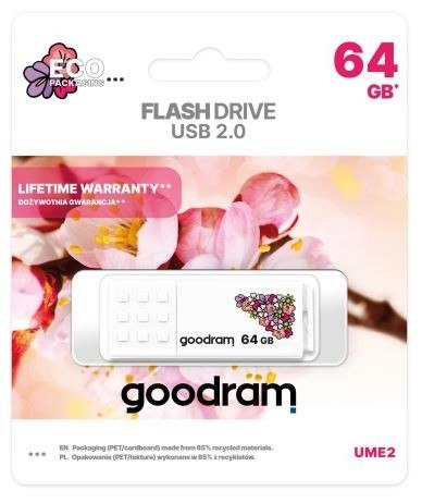 Pendrive UME2 64GB USB 2.0 Spring White