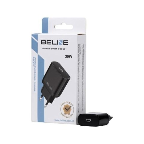 Ładowarka sieciowa 30W GaN USB-C PD 3.0 bez kabla, czarna