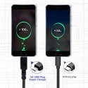 Kabel 2x USB-C 100W 2m wspierający PD przesył danych do 10Gbps MCE492 Czarny