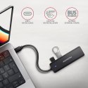 HUE-C1C 4-portowy hub USB 5Gbps Travel, USB-C power IN, kabel Type-C 19cm, USB-C dodatkowe zasilanie