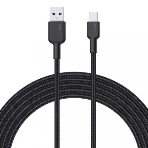 CB-NAC2 kabel USB-C - USB-A 1.8m 60W PD 3A 20V nylonowy oplot czarny