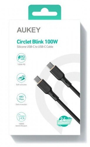 CB-SCC101 kabel USB-C - USB-C 1m 100W PD 5A 20V silikonowy czarny
