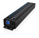 Hub IB-HUB1717 16+1 port USB HUB, 16x USB + 1x USB do ładowania, USB 3.2 Gen 1, 96 Watt zasilacz