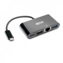 Wieloportowy adapter USB-C 4K HDMI, port USB-A, GbE, ładowanie PD 60 W, HDCP U444-06N-H4GUBC Czarny